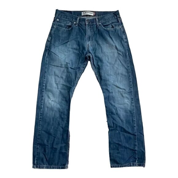 Levi's 514 Men's Size 34x30 Blue Jeans Straight Leg Regular Fit Dark Wash Denim - Picture 2 of 9